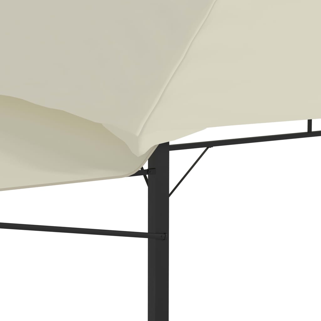 Gazebo con Tetto Doppio Estendibile 3x3x2,75 m Crema 180 g/m² | homemem39
