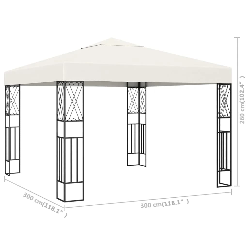 Gazebo 3x3 m Crema in Tessuto | homemem39