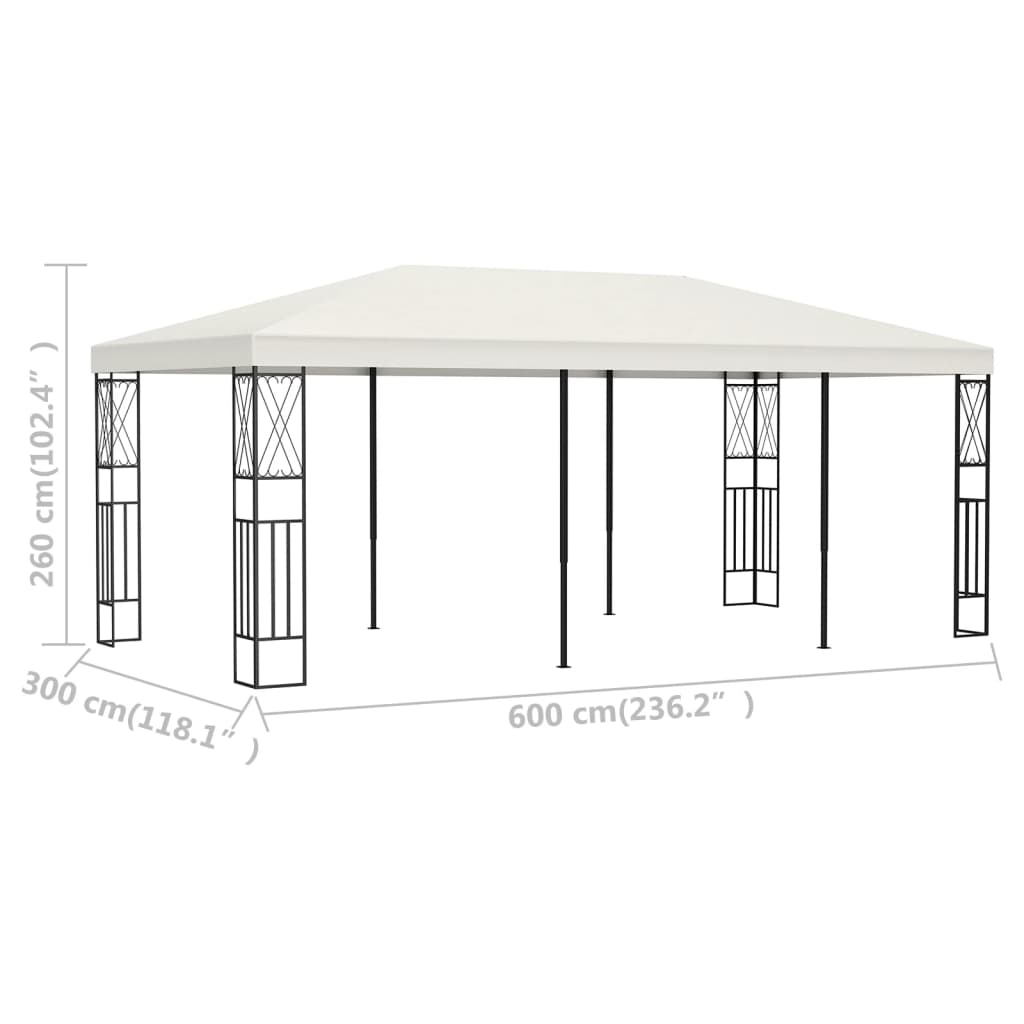 Gazebo 3x6 m Crema in Tessuto | homemem39