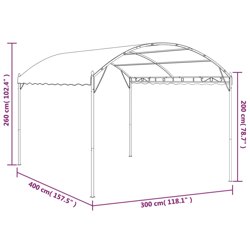 Gazebo in Tessuto Crema | homemem39