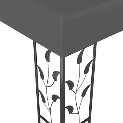 Gazebo con Tetto Doppio 3x4 m Antracite | homemem39