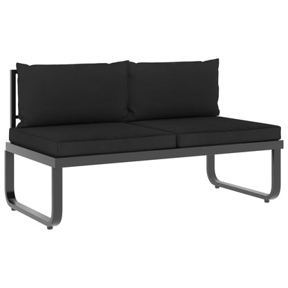 Set Divano da Giardino 4 pz ad Angolo Cuscini in Alluminio WPC | homemem39