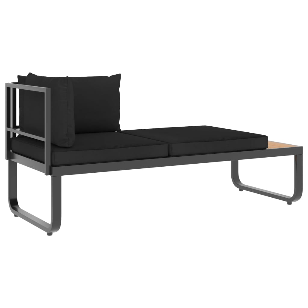 Set Divano da Giardino 4 pz ad Angolo Cuscini in Alluminio WPC | homemem39