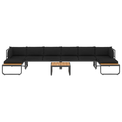 Set Divano da Giardino 5 pz ad Angolo Cuscini in Alluminio WPC - homemem39