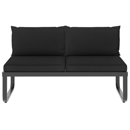 Set Divano da Giardino 5 pz ad Angolo Cuscini in Alluminio WPC - homemem39