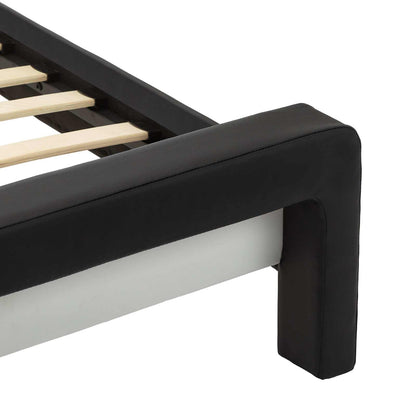 Struttura del letto Nero 160 x 200 cm Pelle Sintetica