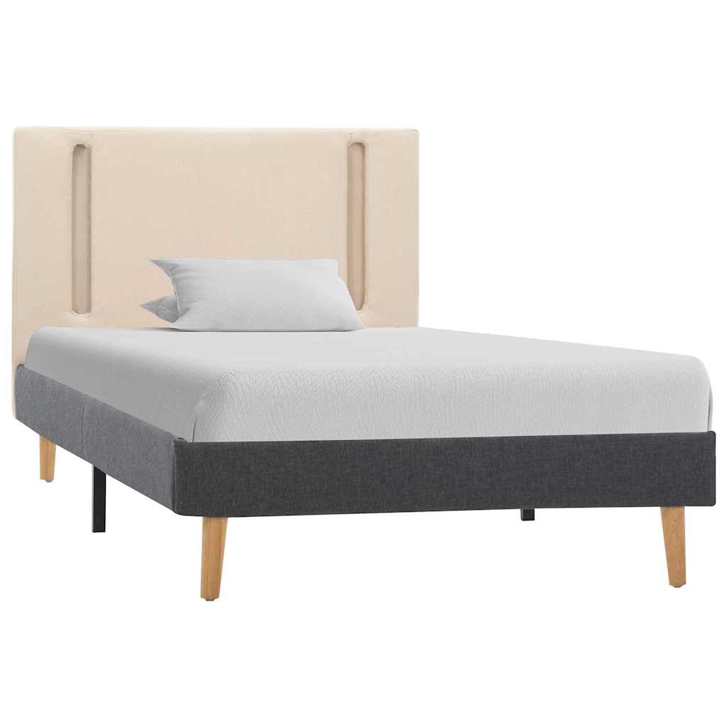 Giroletto con LED Crema e Grigio Scuro in Tessuto 100x200 cm | homemem39