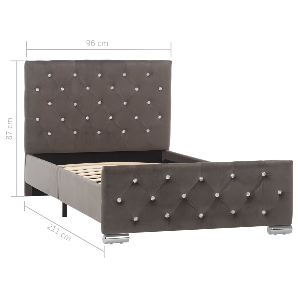 Giroletto Grigio in Velluto 90x200 cm | homemem39