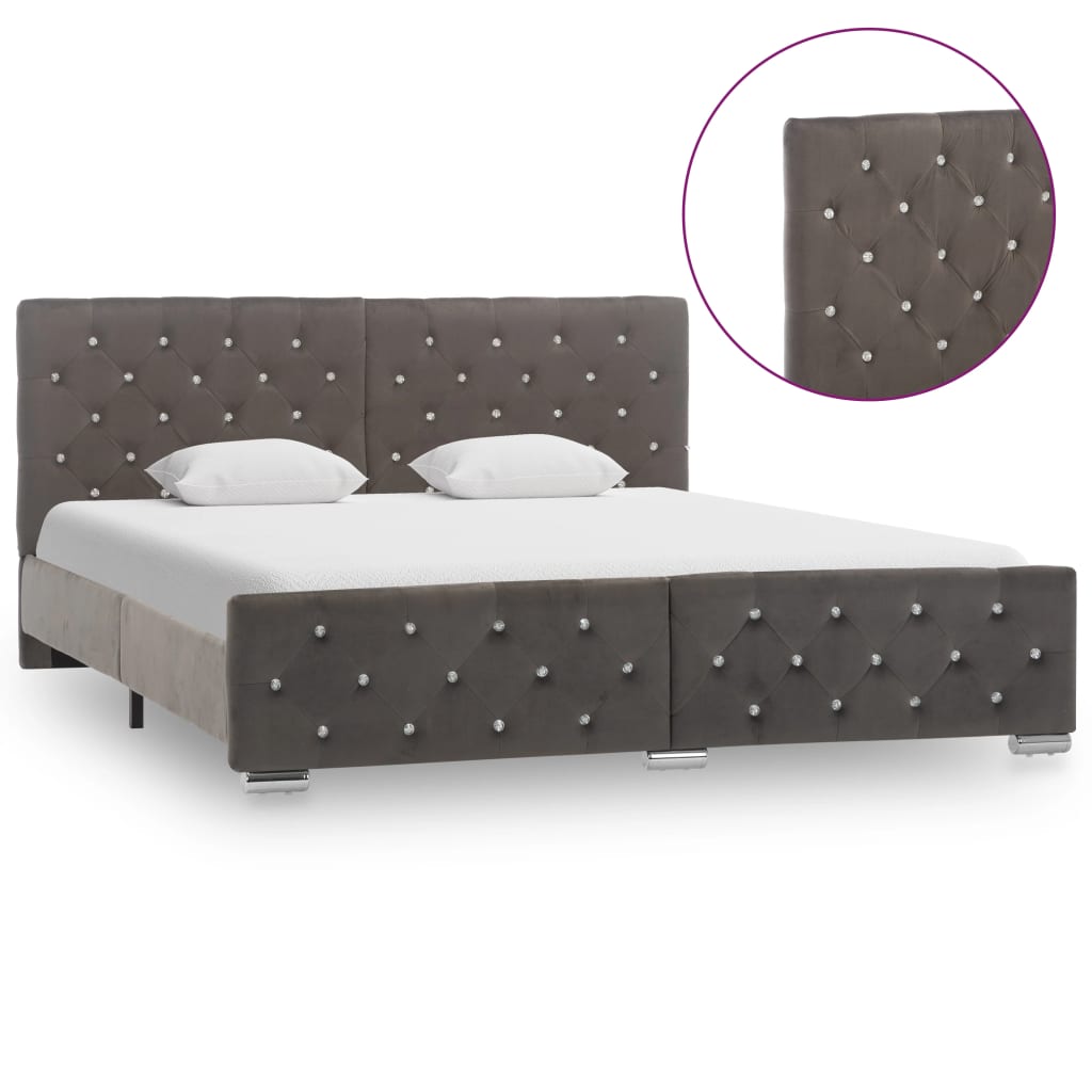 Giroletto Grigio in Velluto 160x200 cm | homemem39