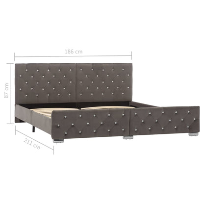 Giroletto Grigio in Velluto 180x200 cm | homemem39