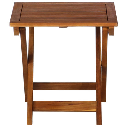 Lettino Prendisole con Tavolino Legno Massello Acacia Marrone - homemem39