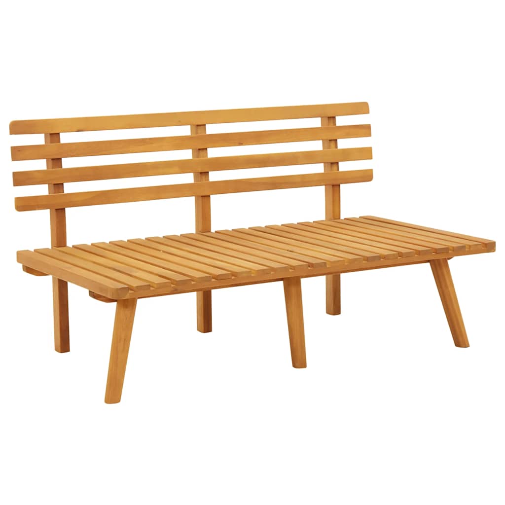 Panca da Giardino con Cuscini 115 cm in Legno Massello Acacia - homemem39