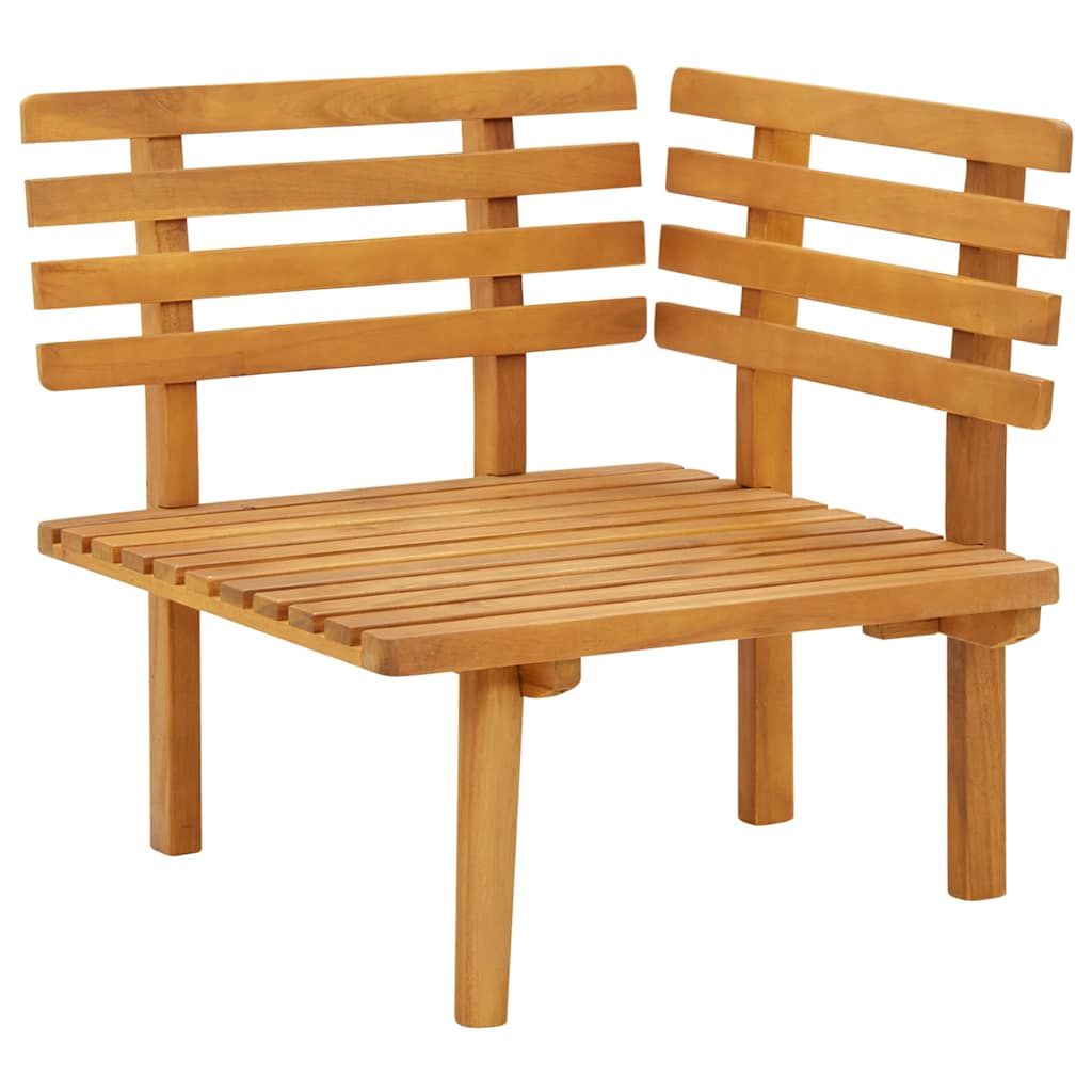 Divano Angolare da Giardino con Cuscini in Legno d'Acacia