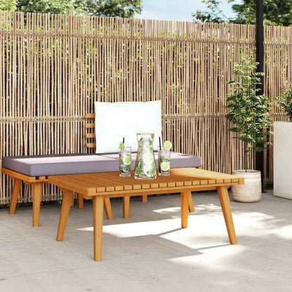 Tavolino da Giardino 90x55x35 cm in Legno Massello di Acacia