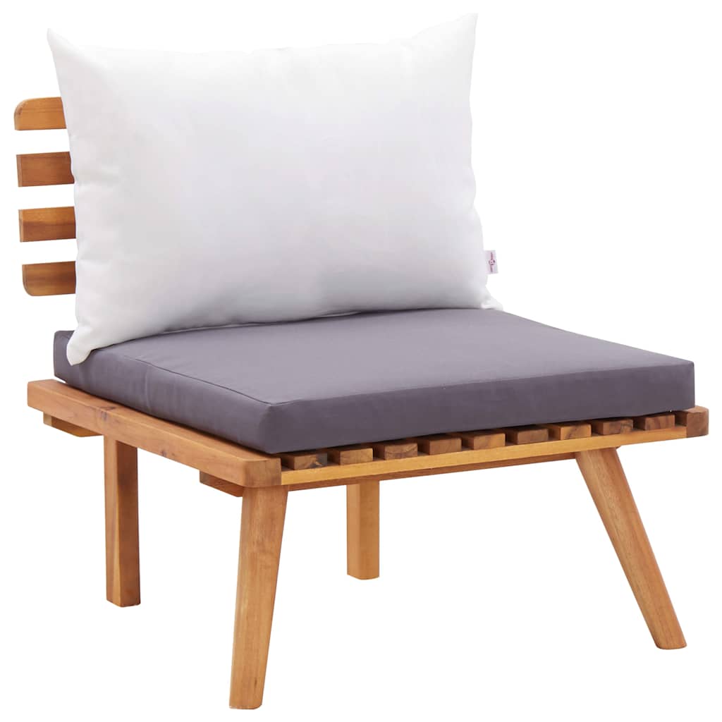 Set Divani da Giardino 4 pz con Cuscini in Massello di Acacia