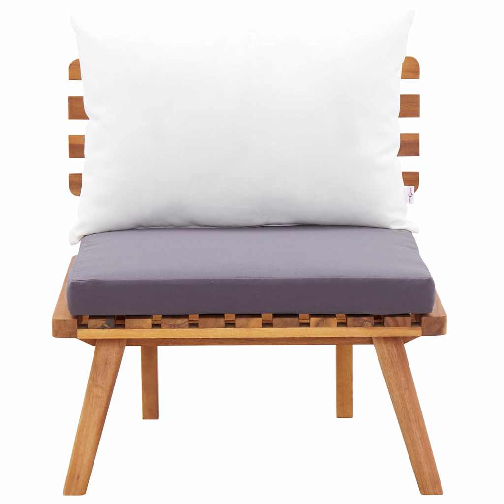 Set Divani da Giardino 5 pz in Legno Massello di Acacia