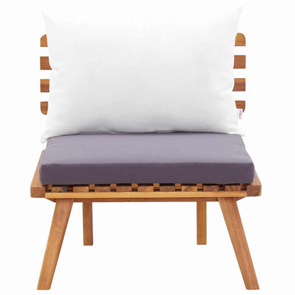 Set Divani da Giardino 5 pz in Legno Massello di Acacia