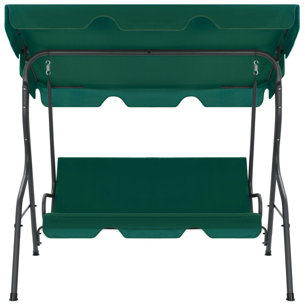 Panchina a Dondolo da Giardino Verde 170x110x153 cm in Tessuto | homemem39