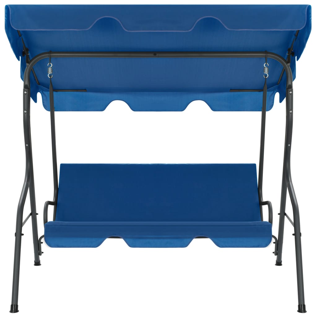 Panchina a Dondolo da Giardino Blu Scuro 170x110x153 cm Tessuto | homemem39