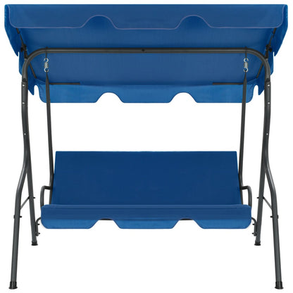 Panchina a Dondolo da Giardino Blu Scuro 170x110x153 cm Tessuto | homemem39