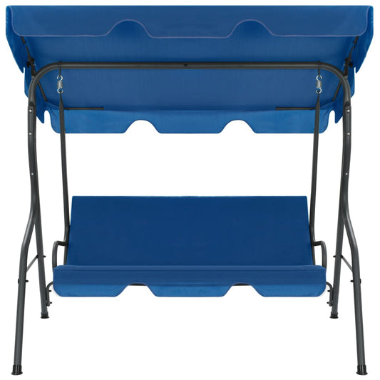 Panchina a Dondolo da Giardino Blu Scuro 170x110x153 cm Tessuto | homemem39