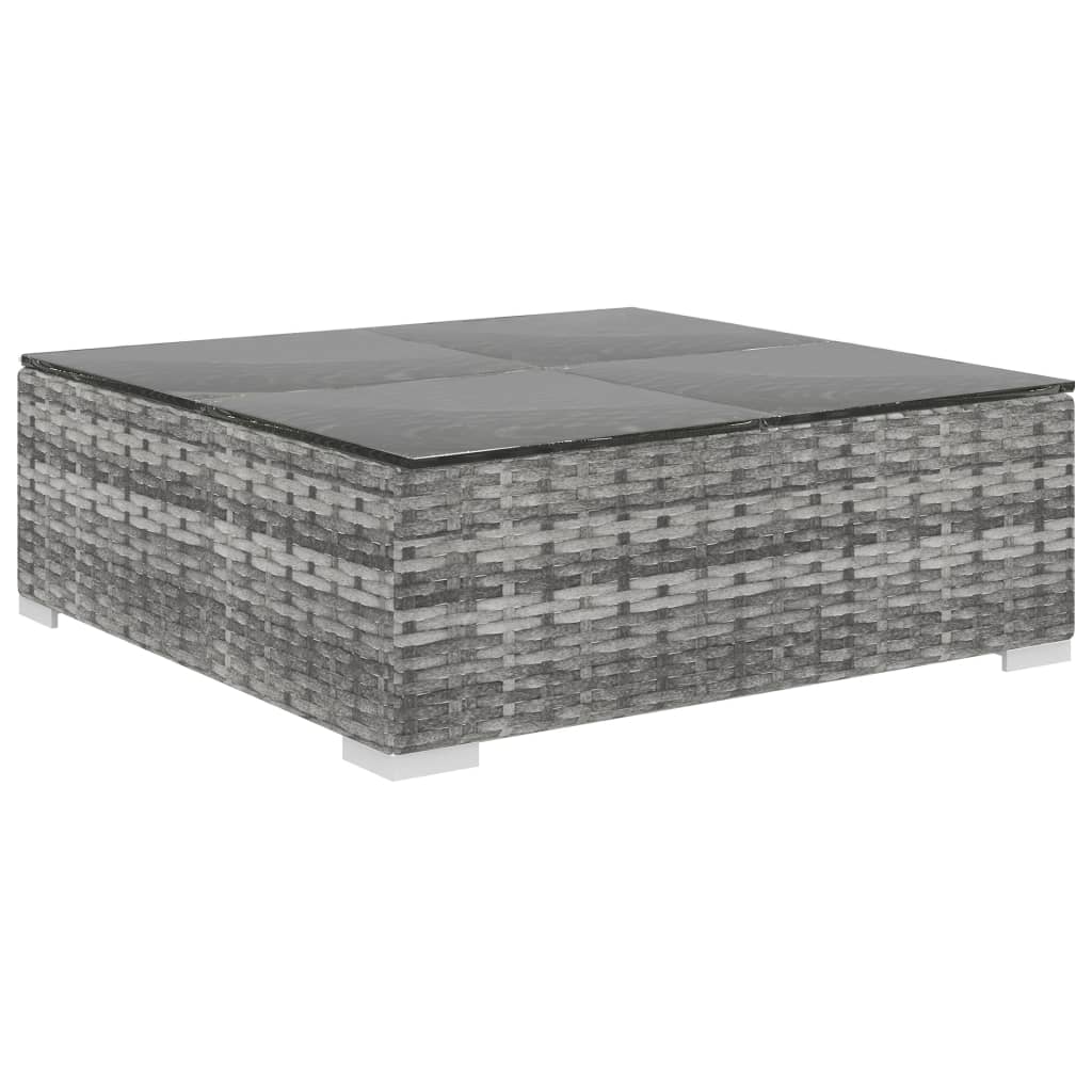 Set Divani da Giardino 8 pz con Cuscini in Polyrattan Grigio | homemem39