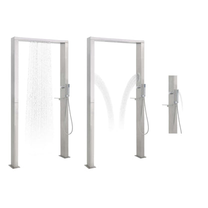 Doccia da Giardino in Acciaio Inox a Doppio Getto - homemem39