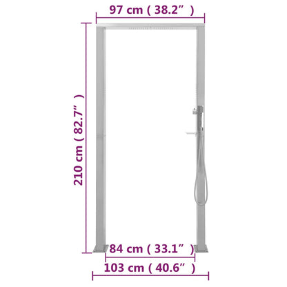 Doccia da Giardino in Acciaio Inox a Doppio Getto - homemem39