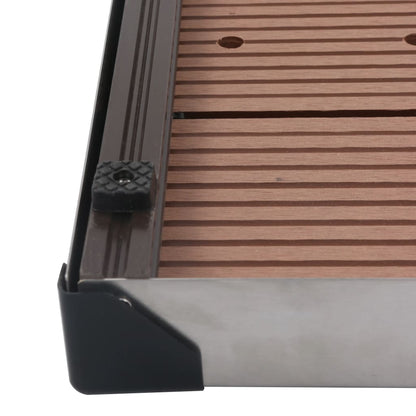 Piatto Doccia da Esterni in Acciaio Inox WPC 80x62 cm Marrone | homemem39