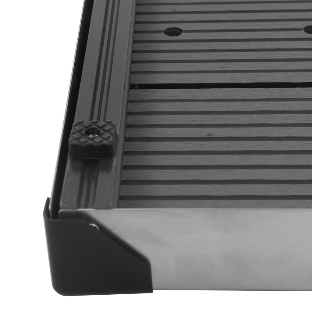 Piatto Doccia da Esterni in WPC e Acciaio Inox 80x62 cm Grigio | homemem39