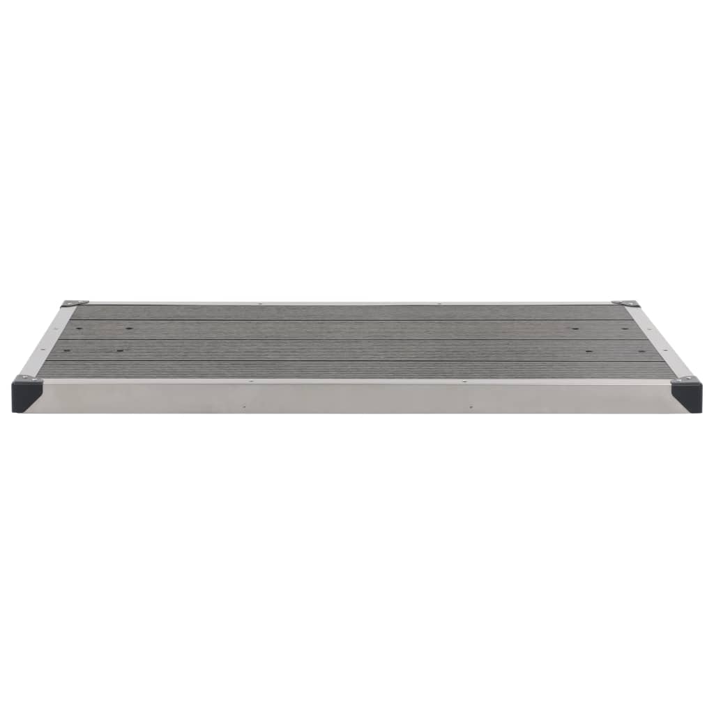 Piatto Doccia da Esterni in Acciaio Inox WPC 110x62 cm Grigio | homemem39