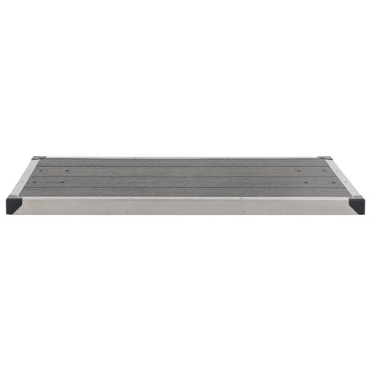 Piatto Doccia da Esterni in Acciaio Inox WPC 110x62 cm Grigio | homemem39