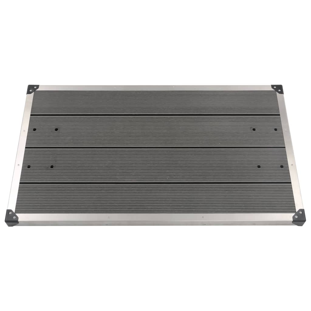 Piatto Doccia da Esterni in Acciaio Inox WPC 110x62 cm Grigio | homemem39