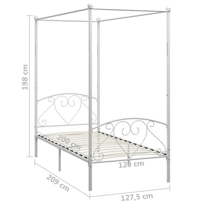 Giroletto Baldacchino senza Materasso Bianco 120x200 cm Metallo | homemem39