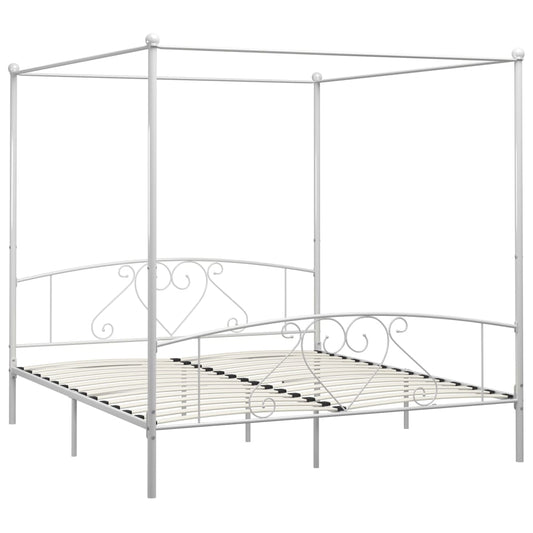 Giroletto Baldacchino senza Materasso Bianco 180x200 cm Metallo | homemem39