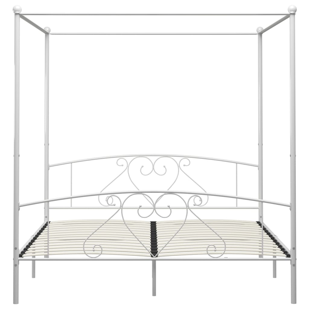 Giroletto Baldacchino senza Materasso Bianco 180x200 cm Metallo | homemem39