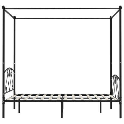 Giroletto Baldacchino senza Materasso Nero 160x200 cm Metallo | homemem39