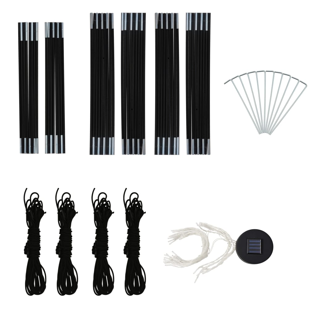 Tenda per Feste con LED e 4 Pareti 3,6x3,6x2,3 m Gialla - homemem39