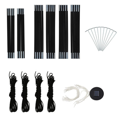 Tenda per Feste con LED e 4 Pareti 3,6x3,6x2,3 m Gialla - homemem39