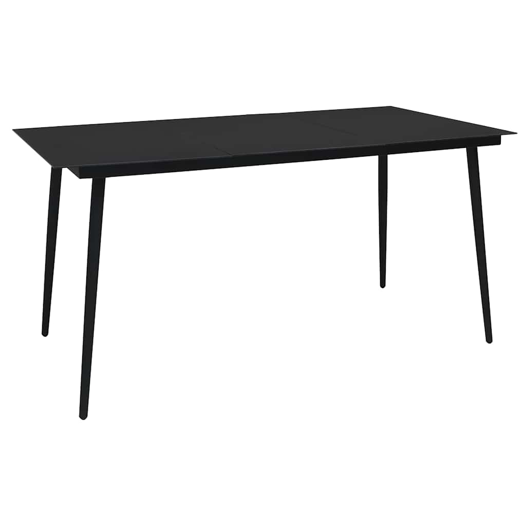 Set da Pranzo da Esterni 7 pz in Corda di Cotone e Acciaio Nero | homemem39