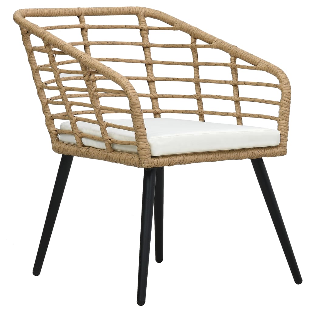 Sedie da Giardino 2 pz con Cuscini in Polyrattan Rovere | homemem39