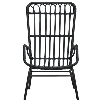 Sedia da Giardino in Polyrattan Nera | homemem39