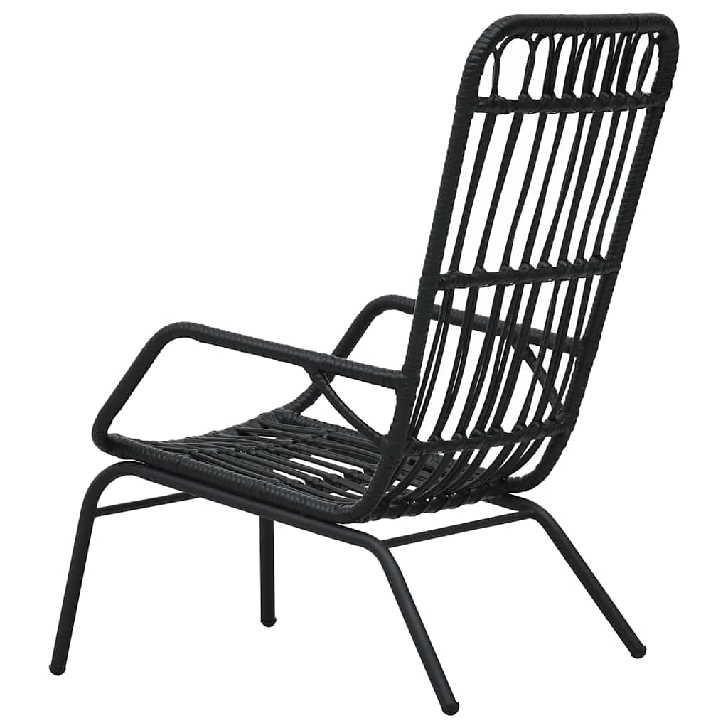 Sedia da Giardino in Polyrattan Nera | homemem39