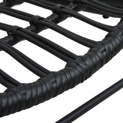 Sedia da Giardino in Polyrattan Nera | homemem39
