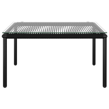 Set Divani da Giardino 5 pz con Cuscini Neri in PVC | homemem39