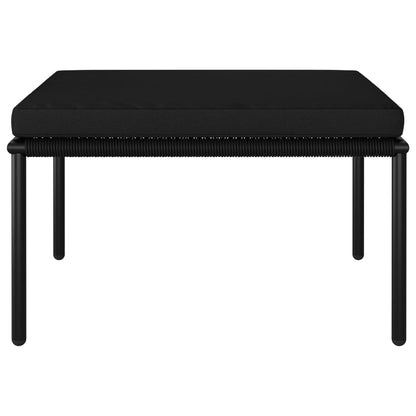 Set Divani da Giardino 3 pz con Cuscini Neri in PVC | homemem39