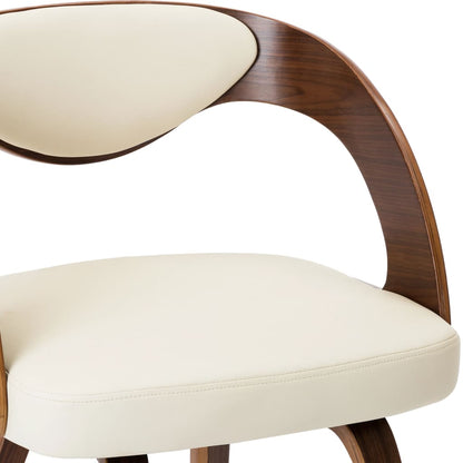 Sedie da Pranzo 4 pz in Legno Curvato e Similpelle Crema | homemem39