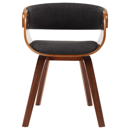 Sedie da Pranzo 2 pz Legno Curvato e Tessuto Grigio | homemem39