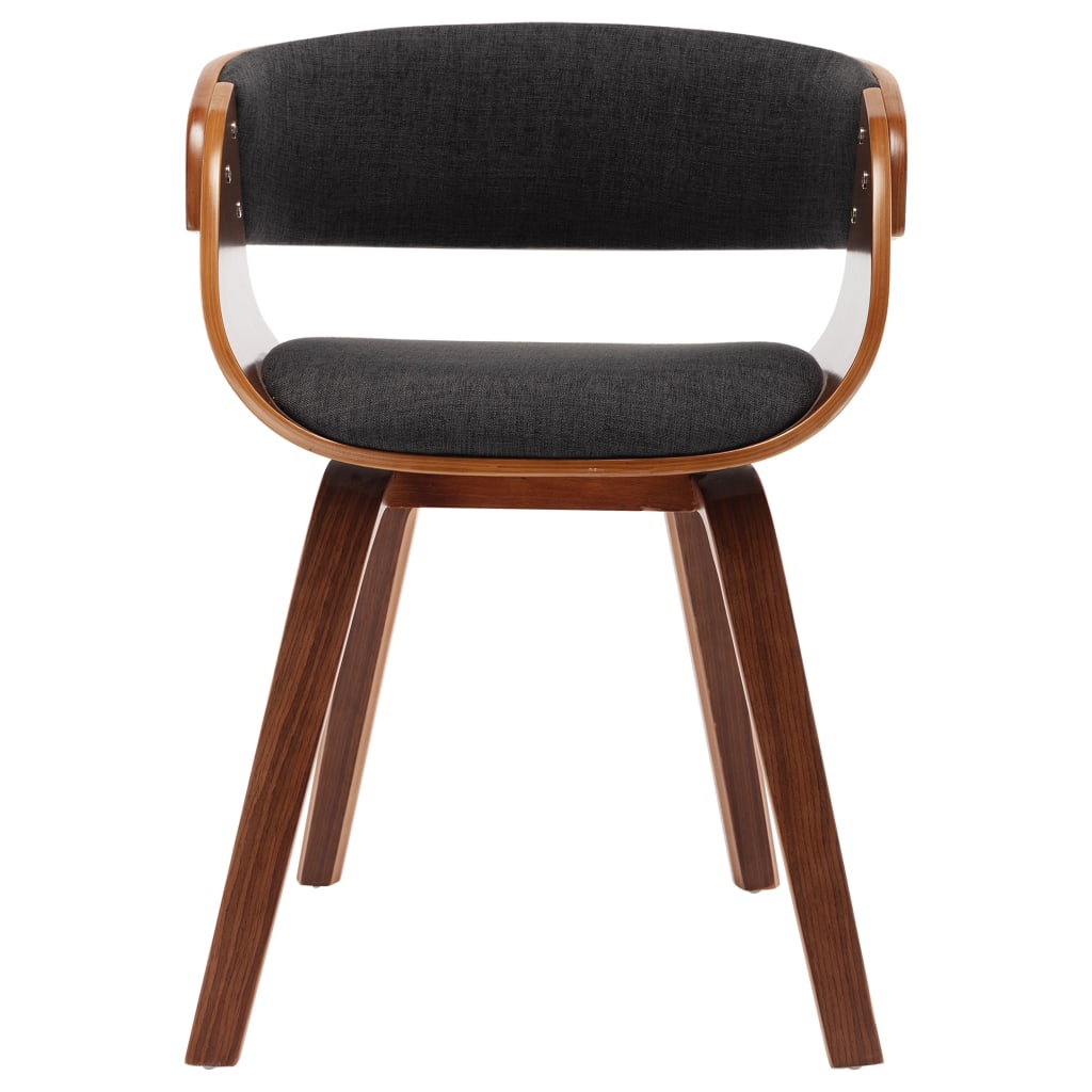 Sedie da Pranzo 6 pz Legno Curvato e Tessuto Grigio | homemem39