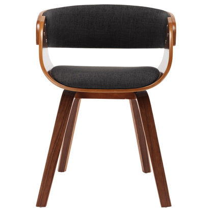 Sedie da Pranzo 6 pz Legno Curvato e Tessuto Grigio | homemem39
